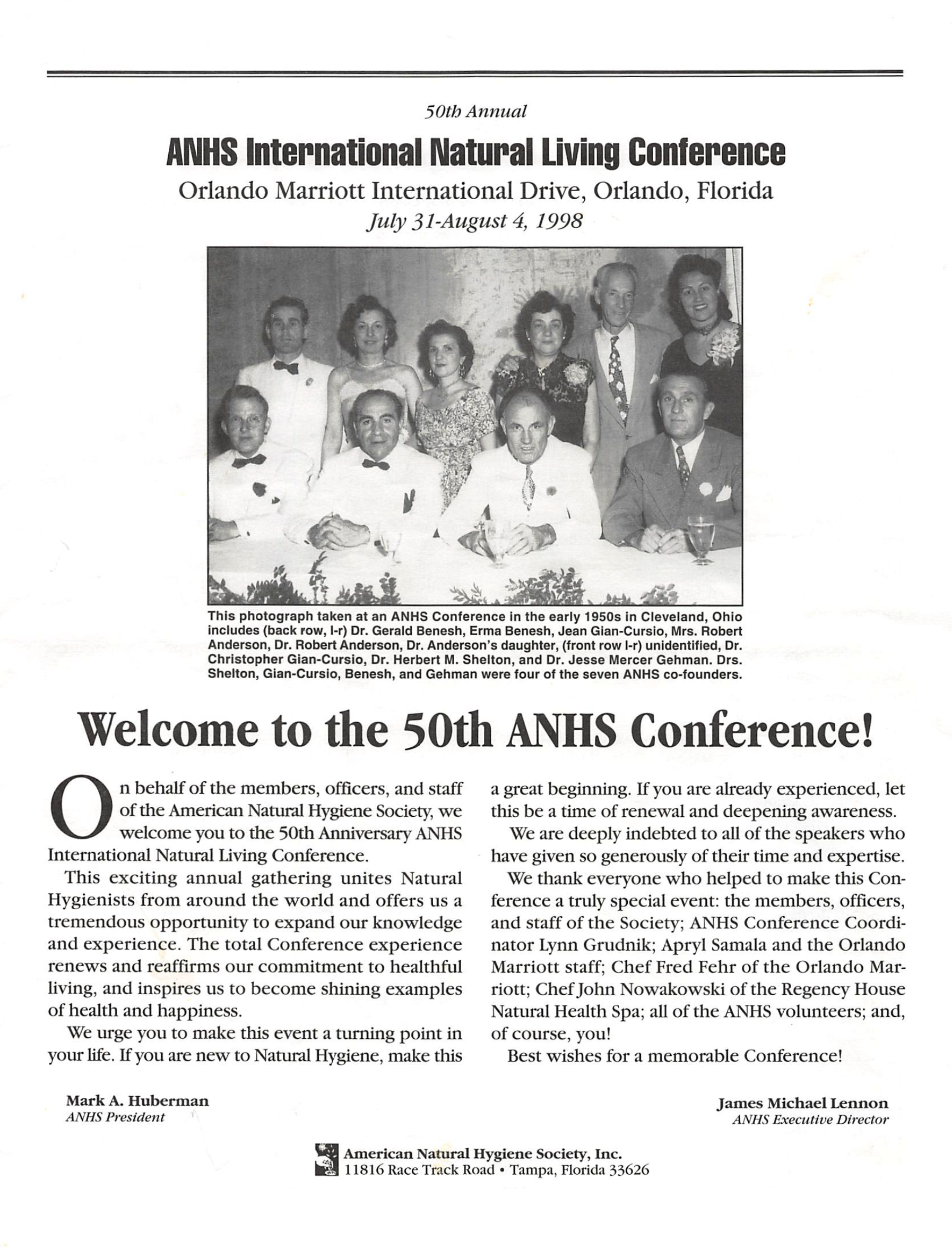 Conference Program. Orlando, 1998